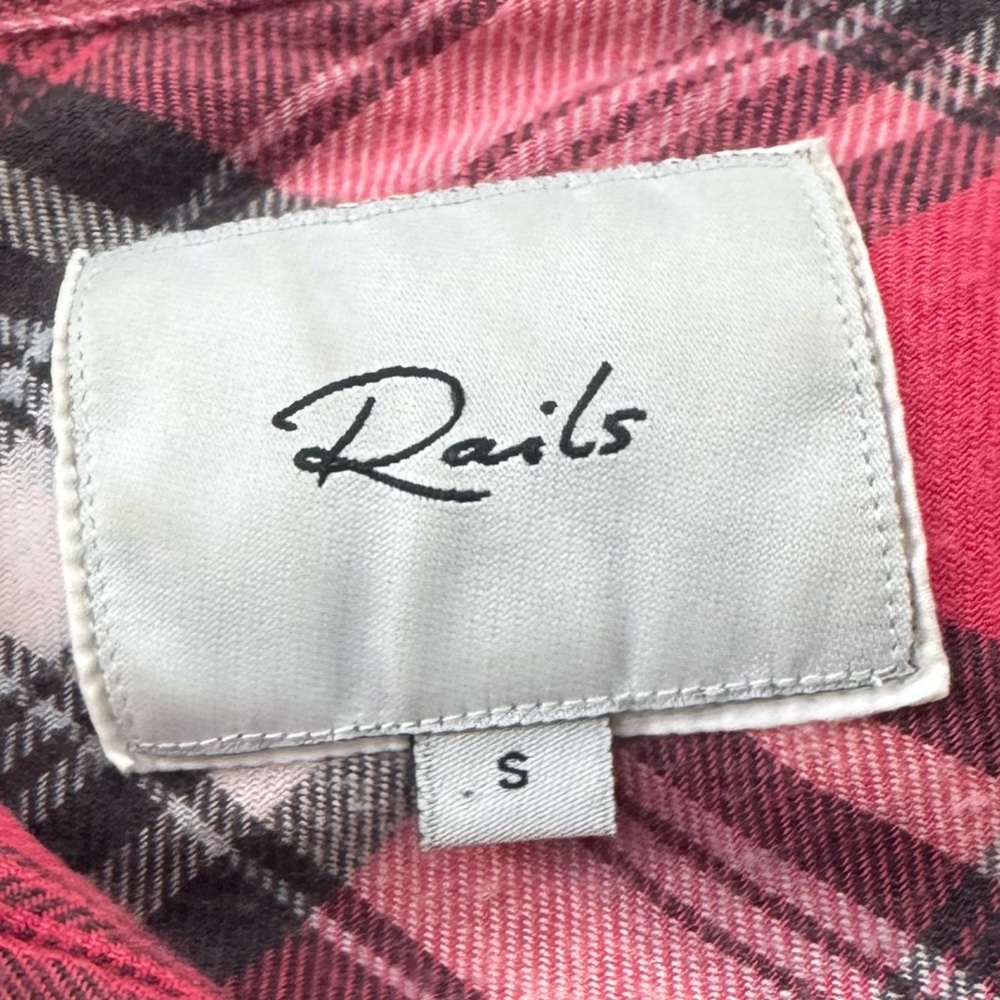 Rails Pink and Gray Plaid Flannel Shirt - Picture 5 of 11